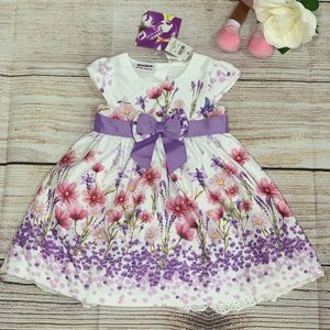 NWT Blueberri Boulevard Floral Bow Dress Size 18M